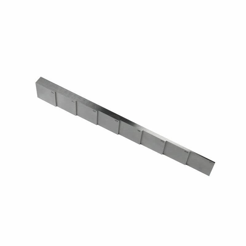 Bloque de calibración de 8 pasos para medidor ultrasónico de espesor con pasos de 1mm a 8mm acero inoxidable 1018, calibración NDT de espesor y linealidad, dimensiones 160mm x 20mm miniatura 3