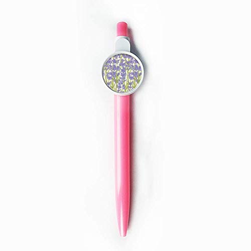 Stylo à bille rétractable lavande bleu encre fluide design épuré
