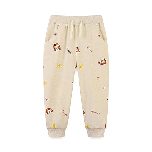 Image of Mud Kingdom Little Boys Girls Christmas Sweatpants Elastic Waist Joggers Embroidered Pattern Sweat Pants with Pockets