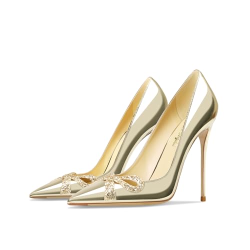 Image of Women's Pointed Toe Shallow Stiletto Heels 4.7 Inch Pumps Wedding Party Banquet Shoes