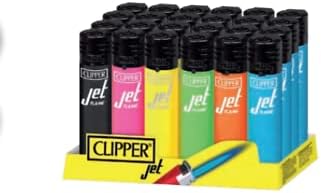 4 x Clipper Lighters Set ,NEON MAXI SIZE JET FLAME WINDPROOF LIGHTER Assorted Designs, Lighter Refillable SET OF 4 GREAT GIFT SET (JET FLAME - 4 X RANDOM COLOURS) WITH FREE GIF CASE BLACK POUCH