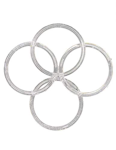 Clear Plastic Rings 12 Pieces - for Arts & Crafts and DIY's (5" Inch Ring)