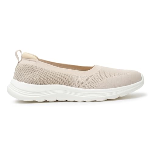 Image of YOHO Knitted Slip-Ons for Women | Lightweight, Stylish & Casual Without Lace Sneakers for Woman | Extra Soft Insole & Shock Absorbing, Walking Loafer Shoes for Ladies SOS-113