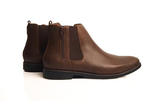 Image of Mr. Jones Men's Amazonas Chelsea Boot, Genuine Leather Ankle Boot with Side Zipper