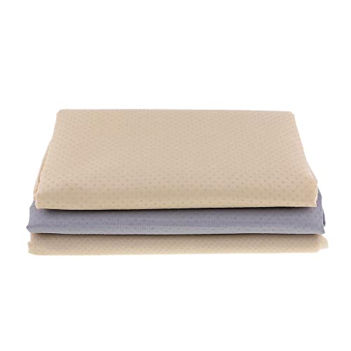 perfk 1 Yard Rutschfester Material, Gewebe mit Gummi Punkte schneidern Tuch Material, Gewebe für Heim Basteln, Grau
