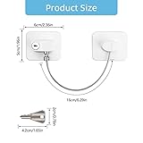 2 Pcs Refrigerator Door Locks, Fridge Lock with 4 Keys Stainless Steel Zinc Alloy Strong Adhesive Lock Protect Baby Safety Used on Refrigerators Freezers Cabinets Dryers Washers(White) - Image 2