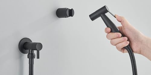 Grifo de bidé de acero inoxidable de diseño minimalista negro 5