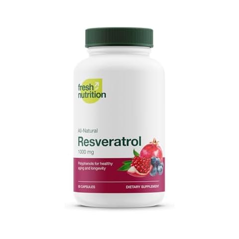 Resveratrol Supplement - Trans-resveratrol Extra Strength 750mg - Natural, Pure and Potent Polyphenols Supplement - Vegan, Non GMO, Gluten-free - 90 Capsules Cover