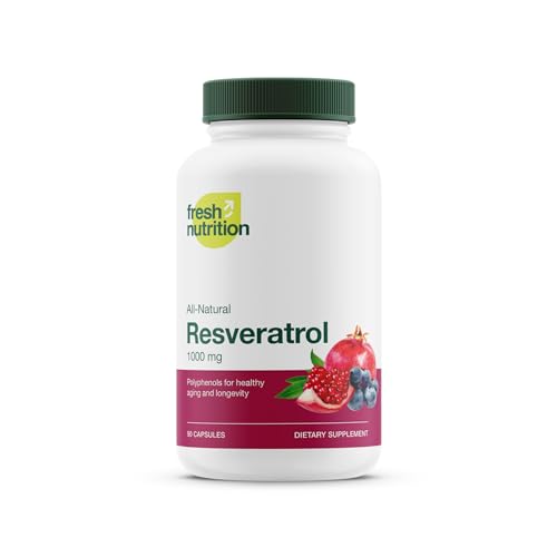 Resveratrol Supplement - Trans-resveratrol Extra Strength 750mg - Natural, Pure and Potent Polyphenols Supplement - Vegan, Non GMO, Gluten-free - 90 Capsules