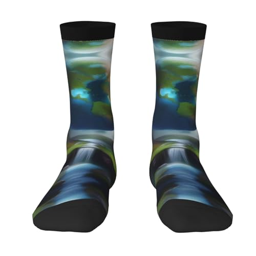 XZDWPY Fallen World Unisex Mid-Calf Socks 2 Black-1 Polyester Skin-Friendly Moisture-Wicking Fashionable Crew Socks