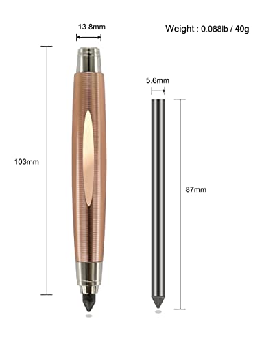 Wsd Sketch Up 5.6Mm Mechanical Pencil Mechanical Clutch With Built Sharpener (Gold) #TOP1