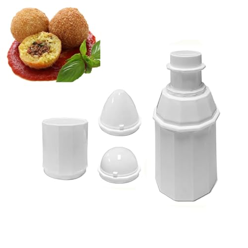 Weenwill Arancini Maker Mold Kit, DIY Rijstbal Mold 3-in-1, Rijstbal Mallen, Handgemaakte Lunch Bento Mallen met Ronde en Kegelvormen, Non-Stick Sushi voor Thuis Keuken