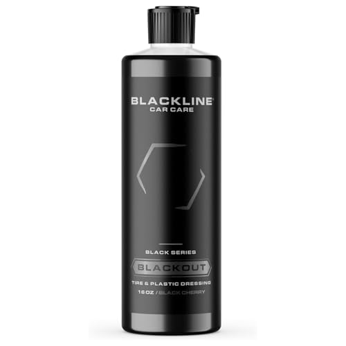 Blackline Car Care - Blackout Trim and Tire Dressing for Plastic, Rubber, Vinyl, and Tires Safe for Cars, Trucks, SUVs & More - 16 fl OZ