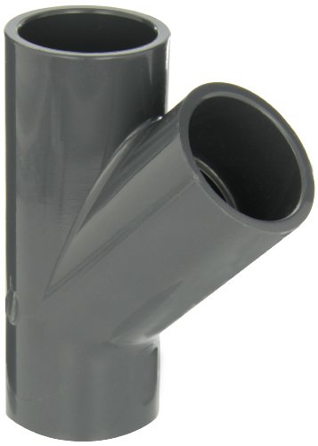 GF Piping Systems PVC Pipe Fitting, Wye, Schedule 80, Gray, 2