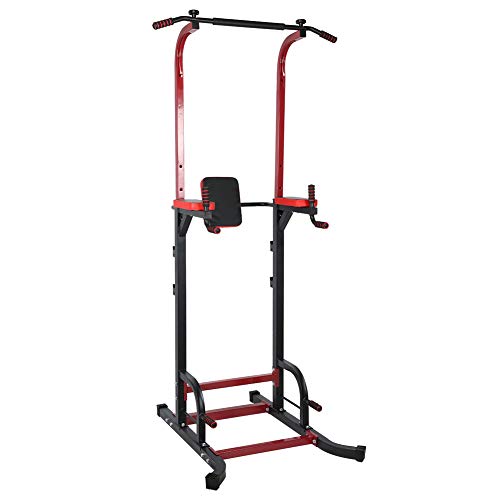 Dioche Power Tower Multifunktions-Fitness-Station für das Training zu Hause, I Dip Station, Liegestützgriffe, 112 x 89 x 230 cm Cover