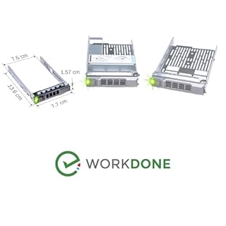 WORKDONE (Pack 4 u. Caddy HDD 2.5" Compatibles avec serveurs Dell PowerEdge T440 T640 R330 R430 T430 R630 T630 R730 R830 R930 R320 R420 G176J - Porteur Échange à Chaud - Support Installation Facile