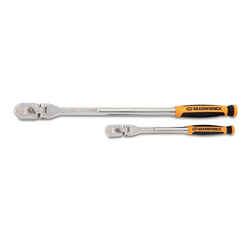 GEARWRENCH 2 Piece 1/4' and 3/8' Drive 120XP Dual Material Flex Handle Teardrop Ratchet Set | 81204XP