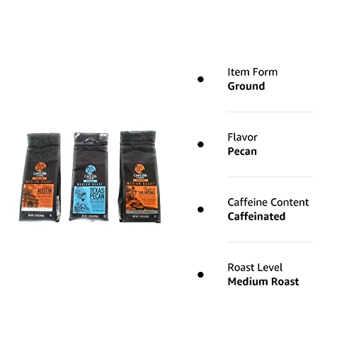 Cafe Ole Taste Of Texas Ground Coffee Sampler 3 Pack Taste Of Austin, Texas Pecan, And Taste Of San Antonio #TOP4