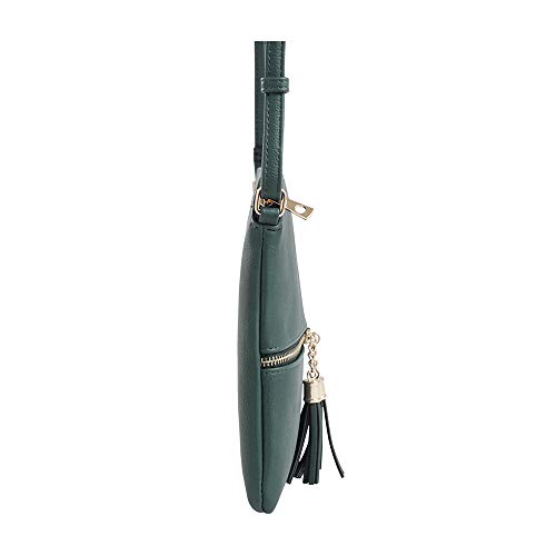 Image of SG SUGU Lightweight Medium Crossbody Bag Shoulder Bag with Tassel and Zipper Pocket