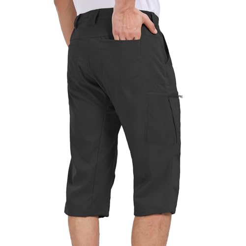 Mens Cargo Shorts Hiking Stretch Quick Dry Capri Golf Tactical Long Shorts for Men2