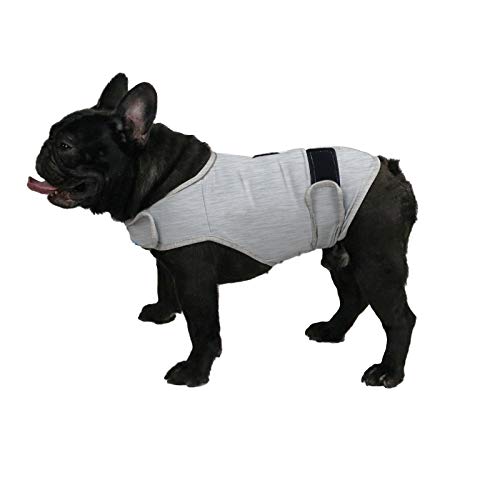 Image of Comfort Dog Anxiety Relief Coat, Dog Anxiety Calming Vest Wrap for Thunderstorm,Travel,4th of July Fireworks,Vet Visits,Separation Anxiety Relief for Dogs (Medium (Pack of 1), Light Gray)