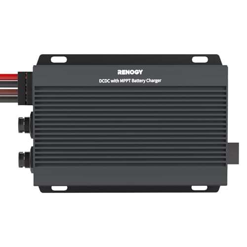 DC to DC Charger with MPPT 12V/24V 50A 720W IP67 Waterproof Auto-Voltage Buck/Boost Charging for Lithium AGM Gel Batteries in RV Marine Off-Road