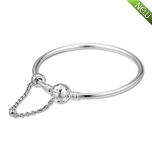 Bracelet de mode en argent 925 véritable style DIY compatible avec charms