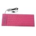 Produktbild BOWCORE Portable USB Tastatur Flexibel Water Resistant Tastatur Tastatur Silikon-Spiel für Tablet Computer Pink