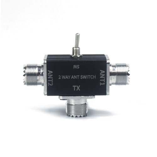 Conmutador de antena con interruptor giratorio manual bidireccional SO-239 coaxial 5