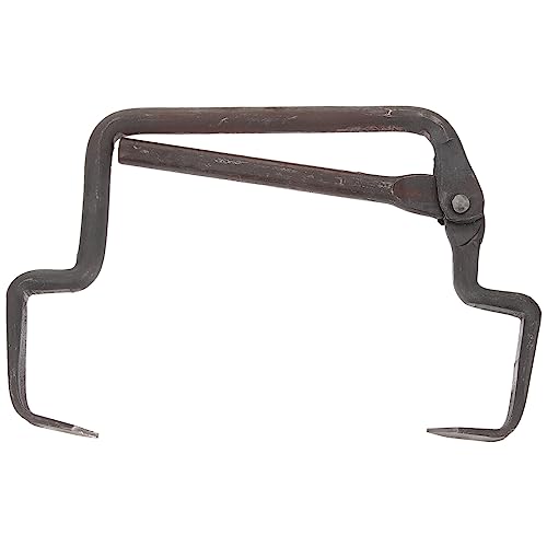 Drag Ice Tool Large Ice Block Holder Ice Tong Large Outdoor Supplies Ice Tools Large Ice Block Lifter Ice Lifting Tool Ice Blocks Tow Bar Metal Ice Lifter Ice Tong for Ice Statue