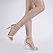 DREAM PAIRS Women's Karrie Nude Nubuck High Stiletto Pump Heeled Sandals Size 8.5 B(M) US