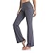 Luhylyana Wide Leg Trouser Yoga Pants for Women High Waist Workout Pants Comfy Tummy Control Crossover Athletic Work Pants