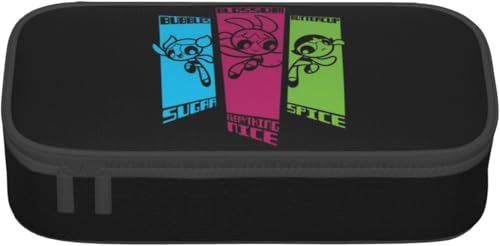 パワーパフガールズ ペンケース 大容量 筆箱 多機能 おしゃれ ペンポーチ 男の子 女の子 子供 シンプル ツール 高校生 大学生 社会人用 中小学生 文具バッグ