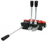 Handsteuerventil Handhebelventil Hydraulik 40L 4-fach 1x Kreuzhebel