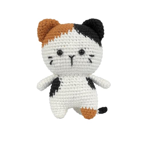 Anchor Meowrice the Cat - Kit complet amigurumi (intermédiaire) : fil coton 100%, crochet ergonomique, rembourrage, yeux de sécurité, manuel en 7 langues