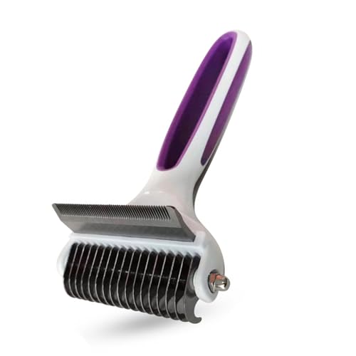 犬用ブラシ 毛玉取り 猫 コーム 犬くしペットブラッシング 両面 曲がった金属チップ 髪結び除去 皮膚に優しい 大型犬 小型犬 猫用 長毛短毛兼用