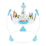INFANS Baby Activity Center Jumper with Music, Light, Interactive Toys, 360°Rotating Seat, 3 Heights for 6+ Months (Blue)