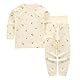 YANWANG 100% Baumwolle Baby Kinder Schlafanzüge Jungen Mädchen Pyjamas Set Langarm Nachtwäsche（Cherry，1-2 Jahre）