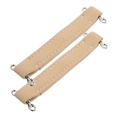 SUPVOX 2pcs Guitar Amplifier Handle Replacement Durable PU Speaker Handles with Silver Buckle Screws for Secure Attachment with Stitching for Performances Home Use