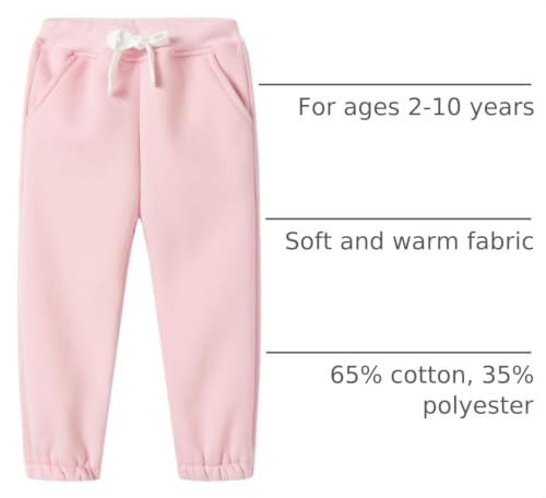 Image of Mud Kingdom Girls Boys Drawstring Sweatpants Solid Colors Elastic Waist Slant Pockets 2-10 Years