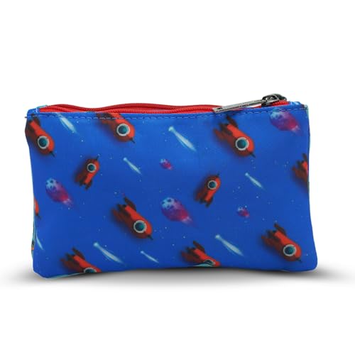 Image of VISMIINTREND Flat Pouch with Mid-Space Print - Perfect for School, Office, or Travel