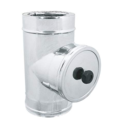Módulo de inspección inoxidable de doble pared – Tubo de chimenea – 100 – 150