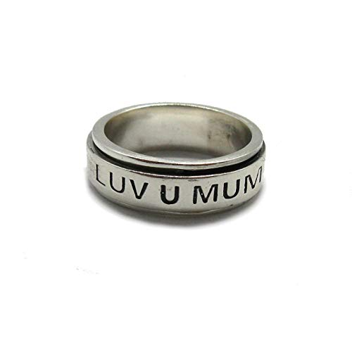 Bague tournante anti stress argent massif 925 Empress canalise l'anxiété