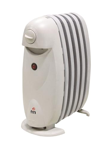 Radiador de Aceite Semicarenado FMR Mini   Distintos modelos   500W 5 Elementos   700W 7 Elementos   800W 9 Elementos   Calefactor Compacto con Termostato y Temperatura Regulable (500 W)