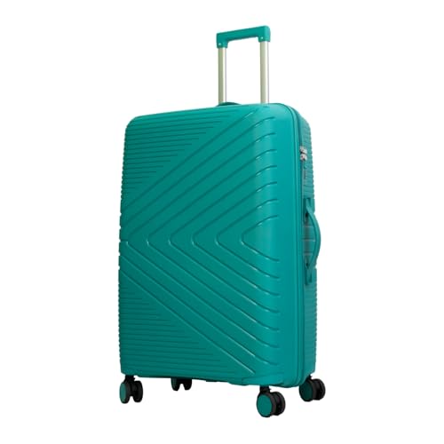 Image of Hard-Shell Luggage Trolley Bag with 360 Spinner Wheels, Large Capacity Travel Carry-On Suitcase (Style-1, Green, 28 INCH)