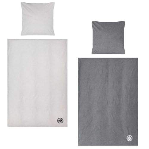 Eintracht Frankfurt Bettwäsche Grey 135x200 + 80x80cm