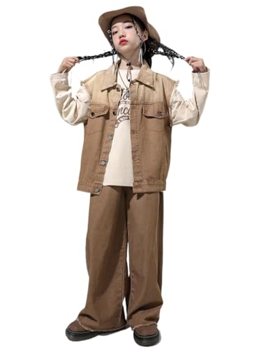 �L�b�Y�_���X �ߑ� �Z�b�g�A�b�v �q�b�v�z�b�v ���̎q �j�̎q �u���E���n �f�j�� �_���X�ߑ� �X�g���[�g�n �K�[���Y �W���b�Y �c�̕� �_���X�E�F�A �`�A�_���X �����c ���� jazz K-POP �I�V���� 2�_�Z�b�g (�u���E��,120)