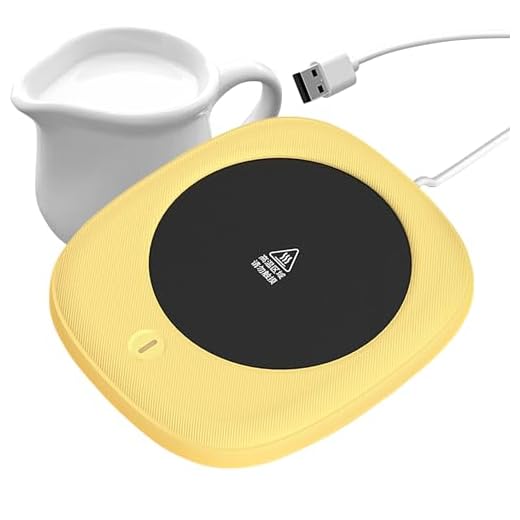 Almohadilla térmica eléctrica de Escritorio | Calentador termostático para Posavasos de Dos Engranajes | Calentador de Tazas con Apagado automático, sin Desperdicio ni Peligro para Uso en el Pochy