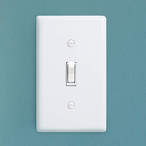 Bates- Light Switch Cover, Switch Plate Covers, Pack Of 10, Single Light Switch Cover,1 Gang, White Light Switch Cover, Light Switch Plate, Switch Plates, Switch Cover Plate, Lightswitch Cover Plate #TOP7