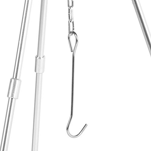 Fishawk Tripé de acampamento, tripé, piquenique portátil para fogueiras ao ar livre no quintal